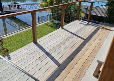 Grey Merbau Deck In Transition
